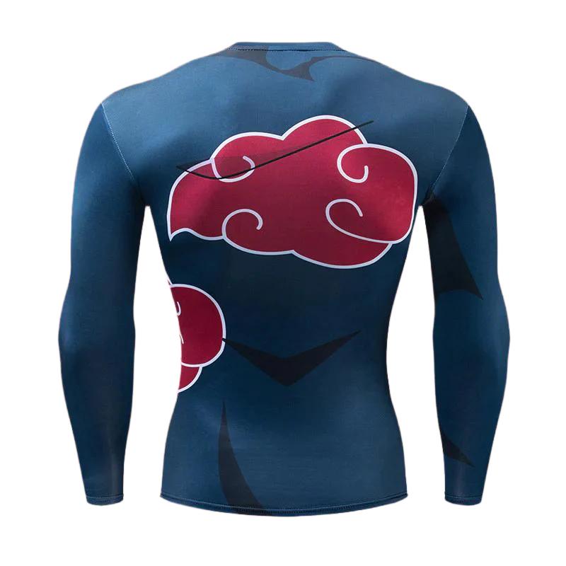 Naruto Akatsuki BJJ Rash Guard Long Sleeve Compression Rash Guard Naruto Akatsuki