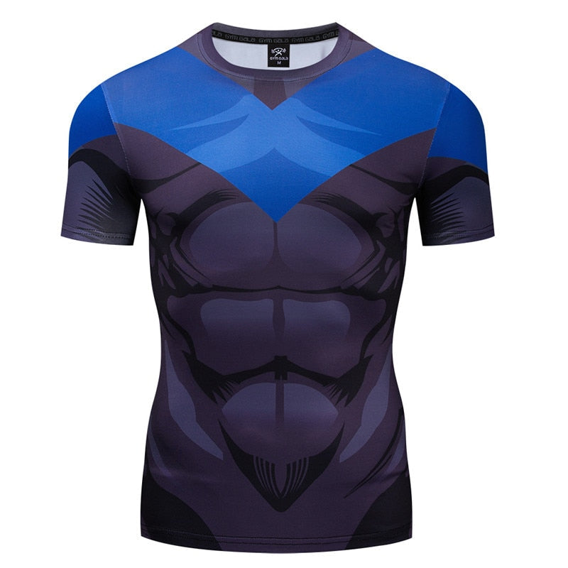 Nightwing Compression Serious Short Sleeve Rashguard Nightwing Compression Serious Short Sleeve