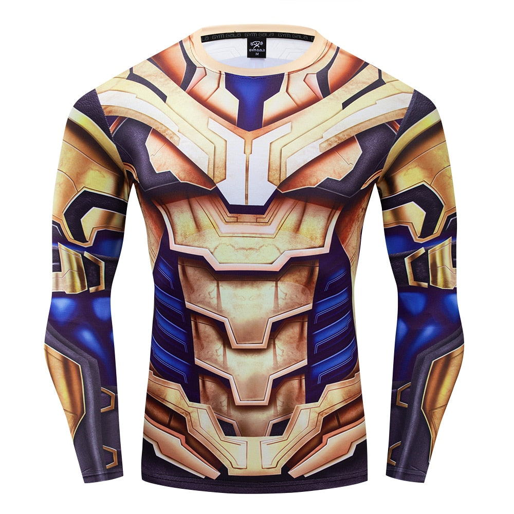 End Game Thanos Compression Long Sleeve Rashguard War Armor
