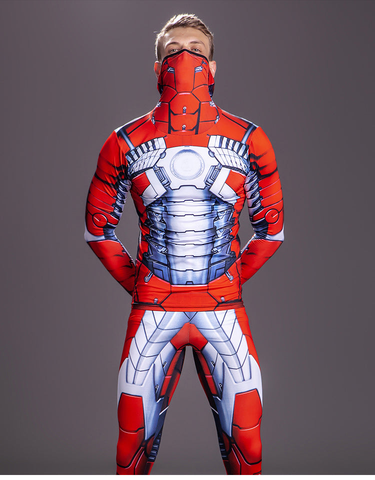 MK5 Iron Man Compression Long Sleeve Full Hood Rashguard
