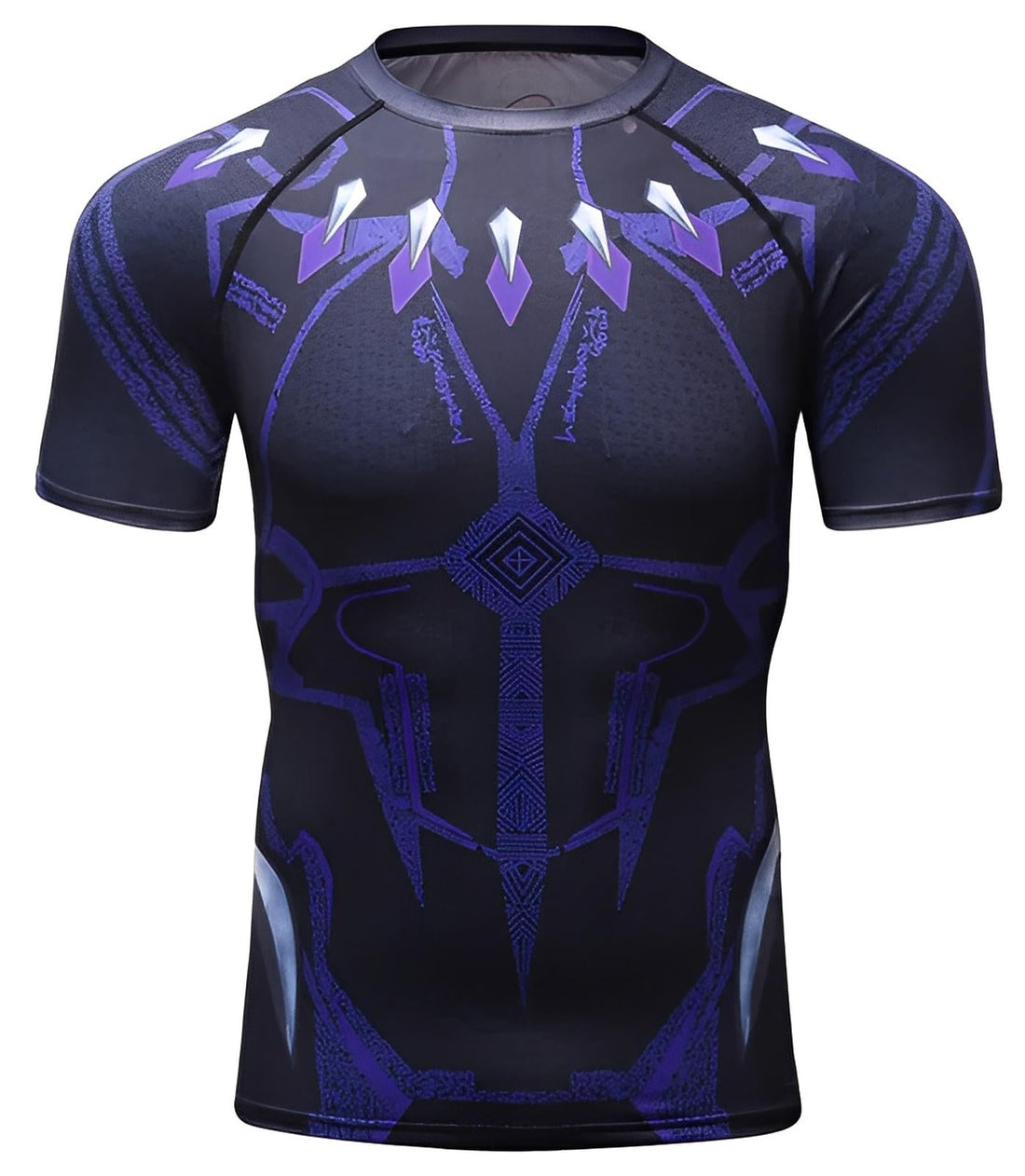 Civil War Black Panther Compression Elite Short Sleeve Rashguard Elite Short Sleeve Rashguard