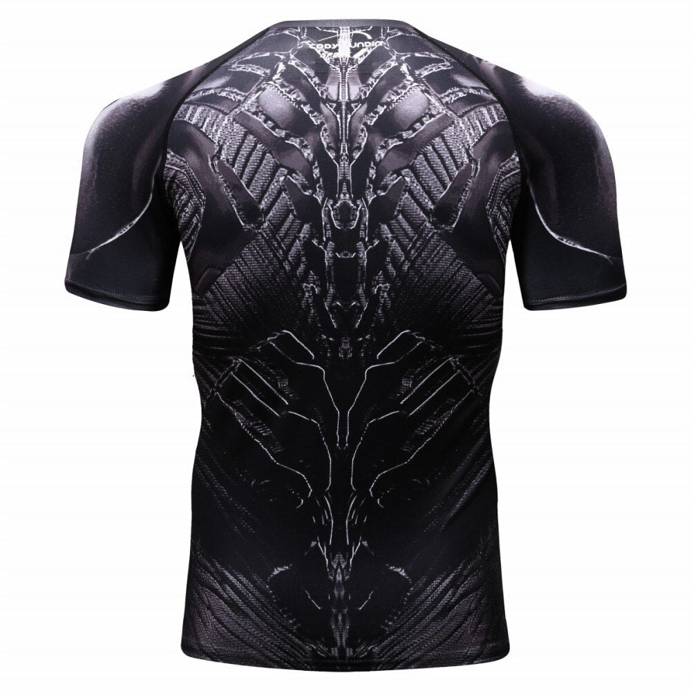 Black Panther Compression TChaka Elite Short Sleeve Rashguard