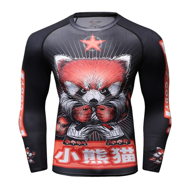 Red Panda Elite Rashguard Long Sleeve Panda Compression