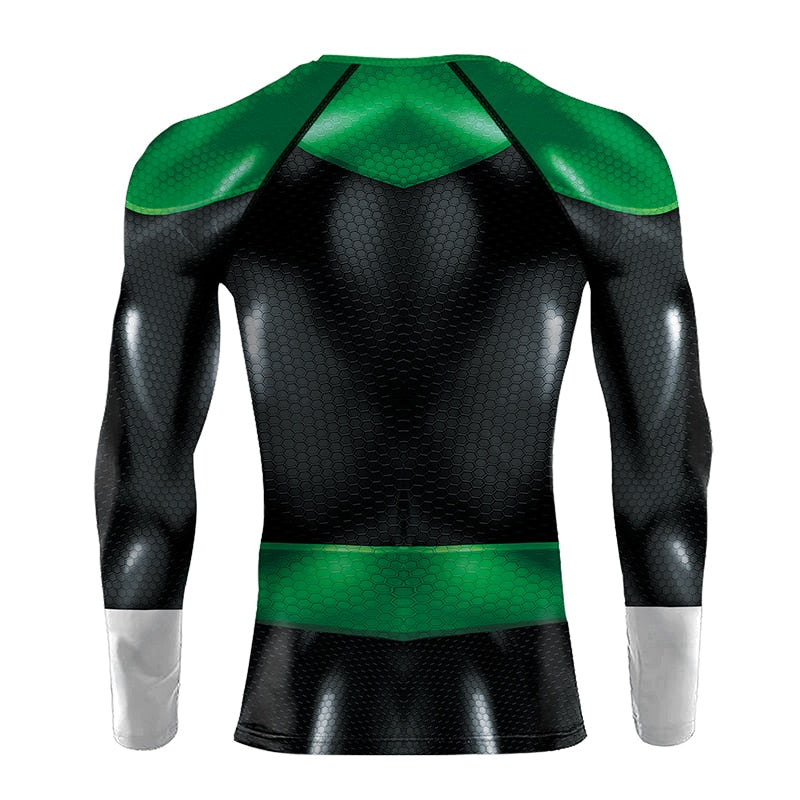 Long Sleeve Rashguard Green Lantern Compression War of the Lanterns