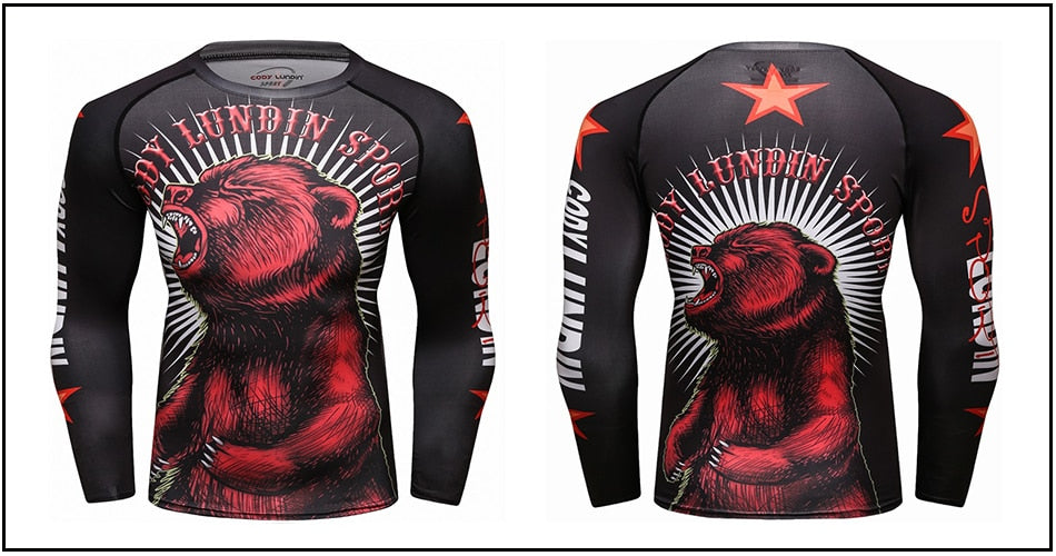Red Scare Elite Bear Compression Long Sleeve Rashguard