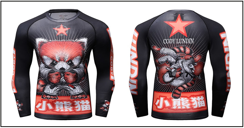 Red Panda Elite Rashguard Long Sleeve Panda Compression