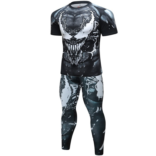 Venum Compression Elite Sheer Carnage Short Sleeve Rashguard Set