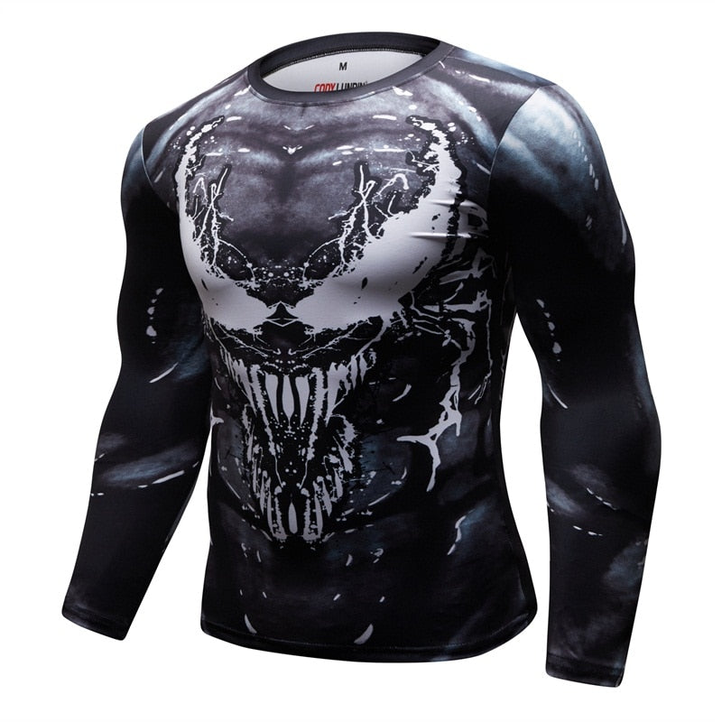 Venum Compression Sheer Carnage Elite Long Sleeve Rashguard Shorts Set