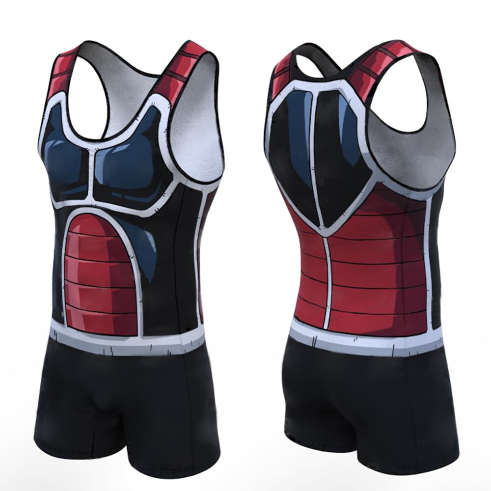 Dragon Ball Z BJJ Rash Guard Rouge Men's Powerlifting Singlet