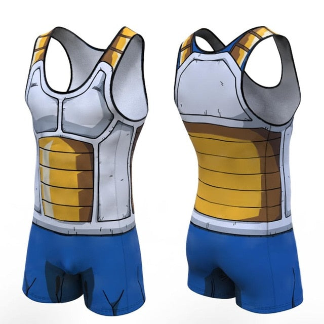 Dragon Ball Z Vegeta BJJ Rash Guard Men's Powerlifting Singlet