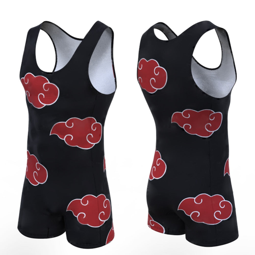 Naruto Akatsuki BJJ Rash Guard Men's Powerlifting Singlet