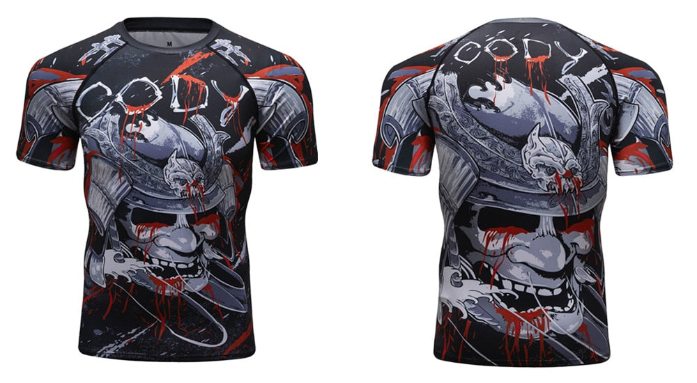 'Blood War' Samurai Compression Elite Short Sleeve Rashguard