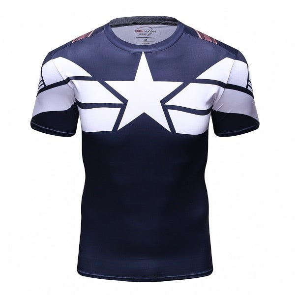 Captain America Compression 101st Airborne Elite Short Sleeve Rashguard