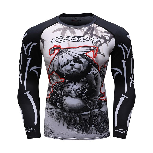 'Samurai' Panda Compression Elite Long Sleeve Rashguard