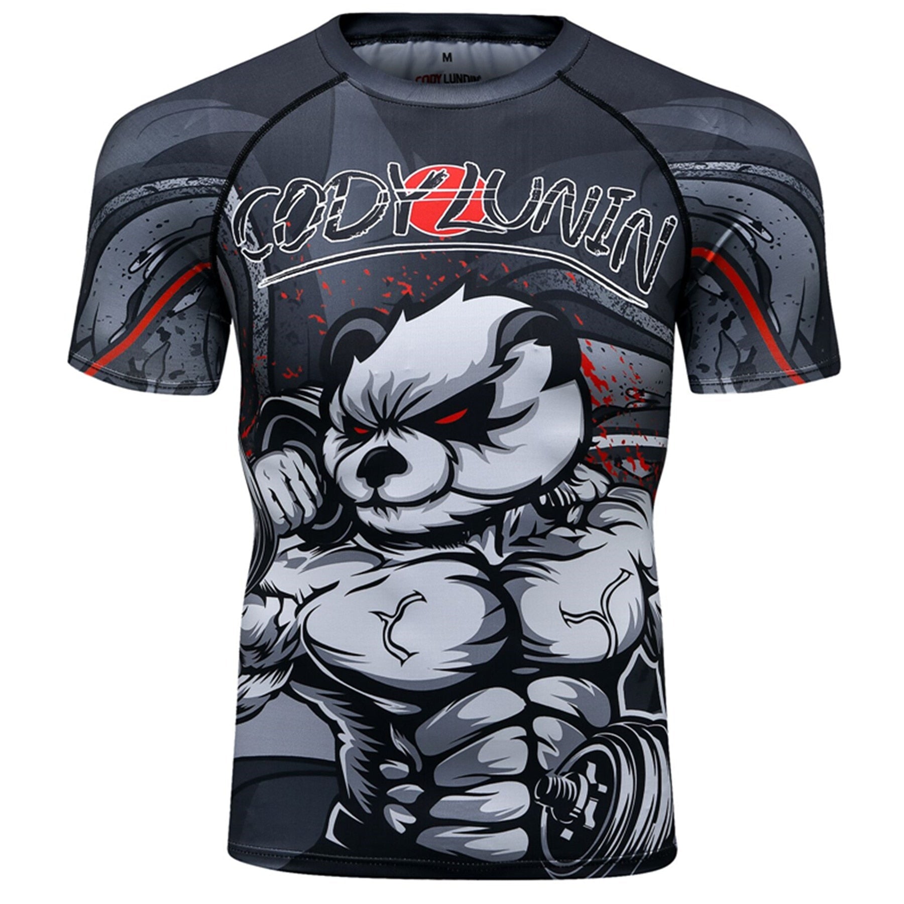 Panda Compression Flex On Em Elite Short Sleeve Rashguard