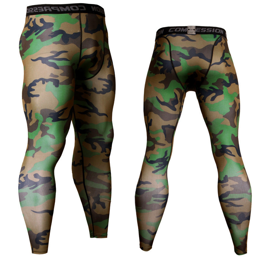Camouflage Men's Compression Leggings Spats