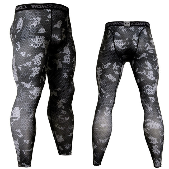 Urban Digital Camouflage Men's Compression Leggings Spats