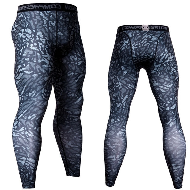 Men's Camouflage Stone Compression Leggings Spats Men's Camouflage Stone Compression Leggings Spats