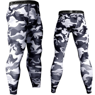 Winter Camouflage Men's Compression Leggings Spats