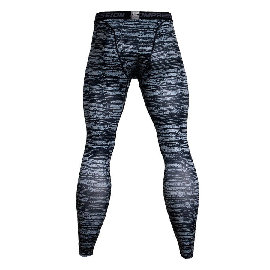 Camouflage Slate Men's Compression Leggings Spats