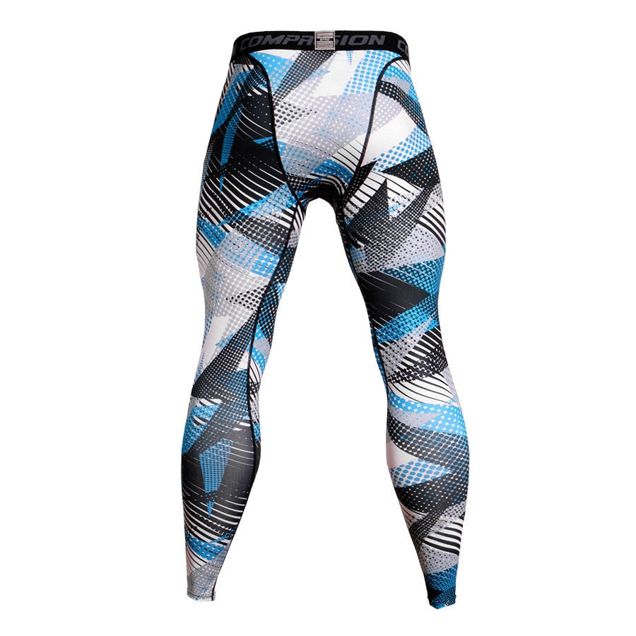 'Digital Bath' Men's Camouflage Compression Leggings Spats