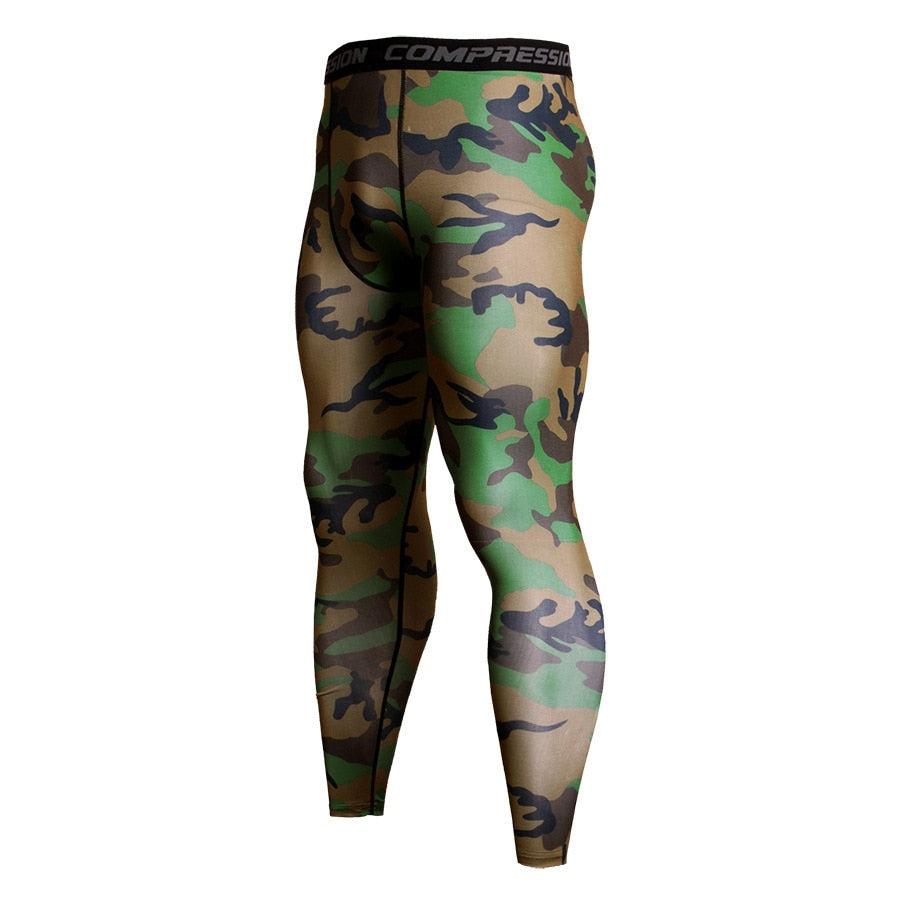 Camouflage Men's Compression Leggings Spats
