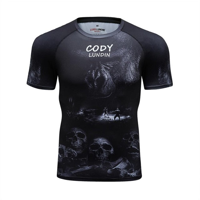 Kong Skull Island Warrior Compression Elite Short Sleeve Rashguard