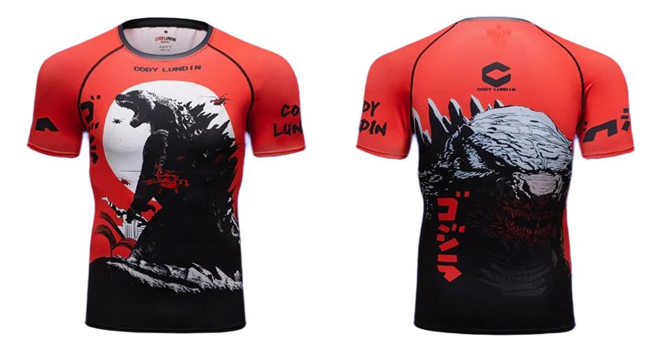 Warrior Compression Godzilla King Of Monsters Elite Short Sleeve Rashguard Godzilla King Of Monsters