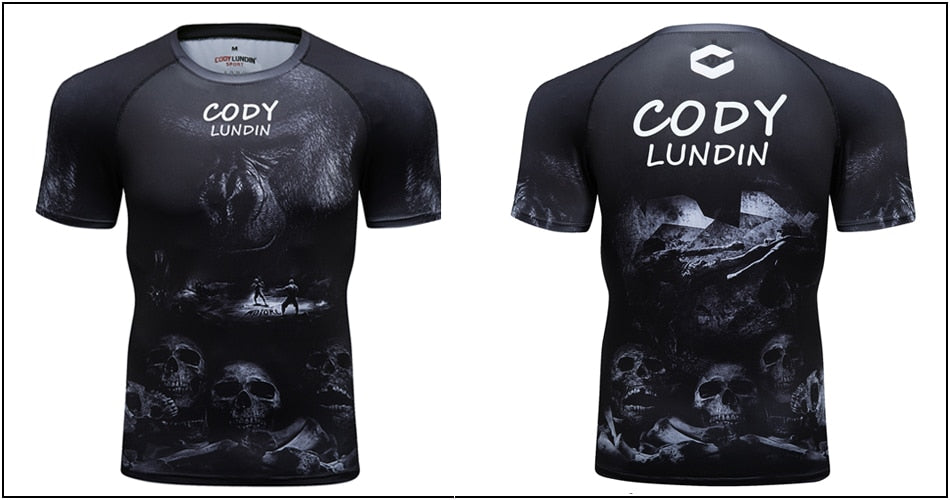 Kong Skull Island Warrior Compression Elite Short Sleeve Rashguard