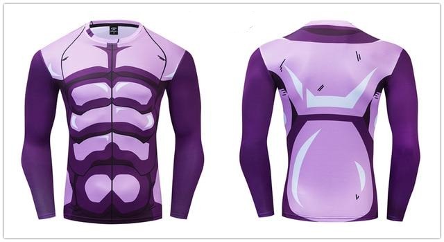 Dragon Ball Z BJJ Rash Guard Hit Compression Premium Long Sleeve Rashguard