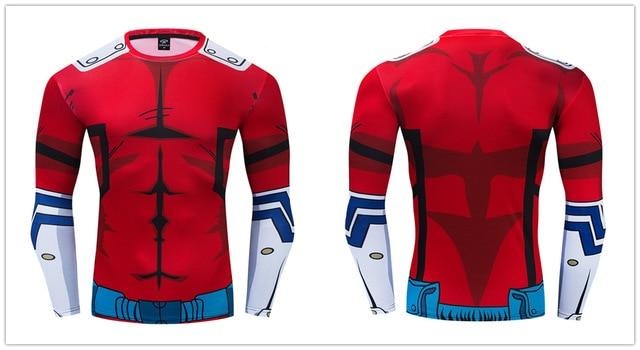 Deku Red Premium Long Sleeve RashGuard BJJ Rash Guard My Hero Academia Compression