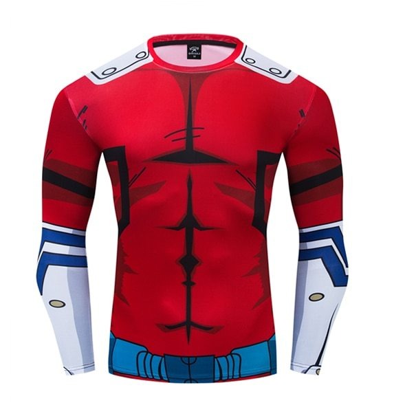 Deku Red Premium Long Sleeve RashGuard BJJ Rash Guard My Hero Academia Compression