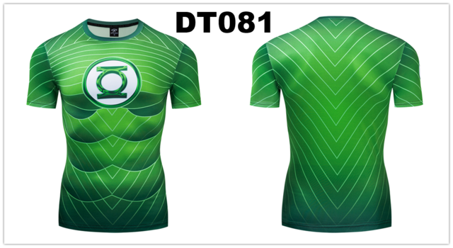 Green Lantern Compression Comic Premium Short Sleeve Rashguard Green Lantern Compression Comic