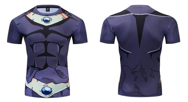 Dragon Ball Z BJJ Rash Guard Compression Onyx Broly Premium Short Sleeve Rashguard