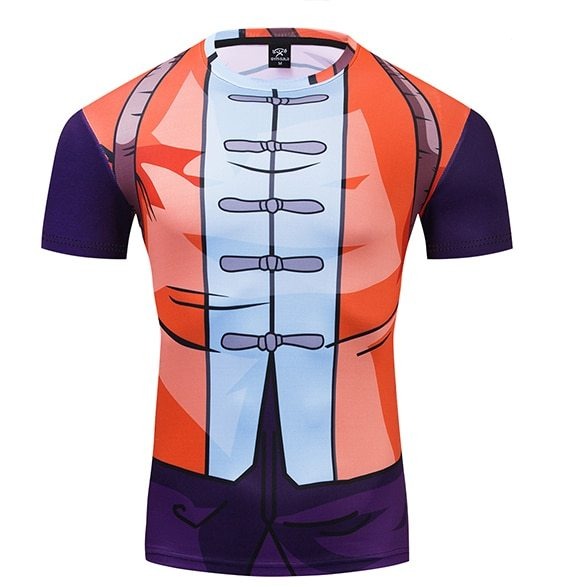 Dragon Ball Z BJJ Rash Guard Premium Master Roshi Short Sleeve Compression Rashguard