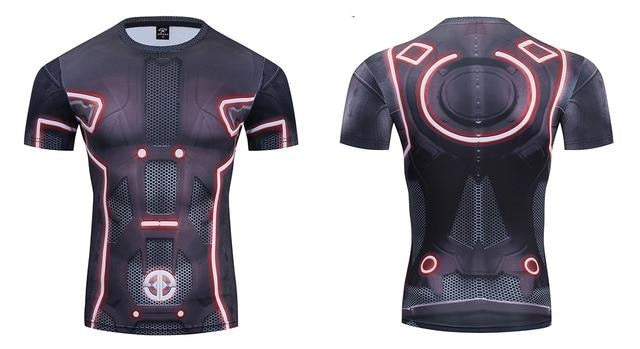 Clu Finish the Game Tron Legacy Compression Premium Short Sleeve Rashguard