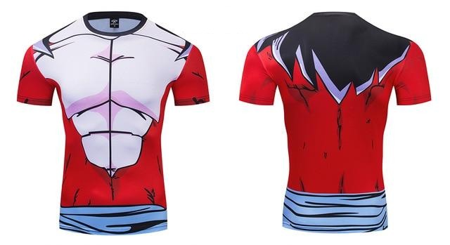 Dragon Ball Z Rash Guard Premium SSJ4 Xeno Goku Rashguard Short Sleeve BJJ Compression