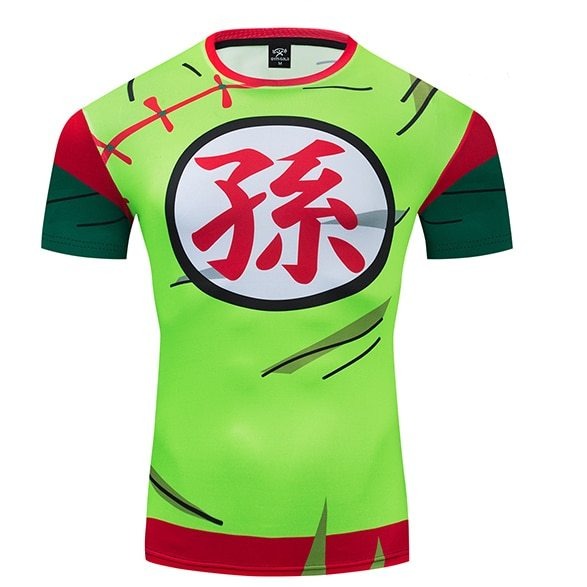 Dragon Ball Z BJJ Rash Guard Compression Chiaotzu Premium Short Sleeve Rashguard