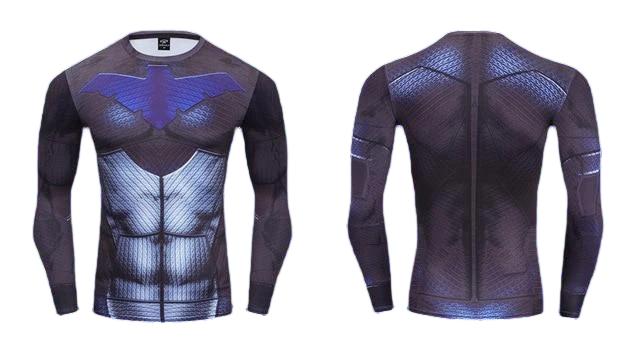 Nightwing Compression Premium Long Sleeve Nightwing Compression Premium Long Sleeve Rashguard Young Justice 2.0