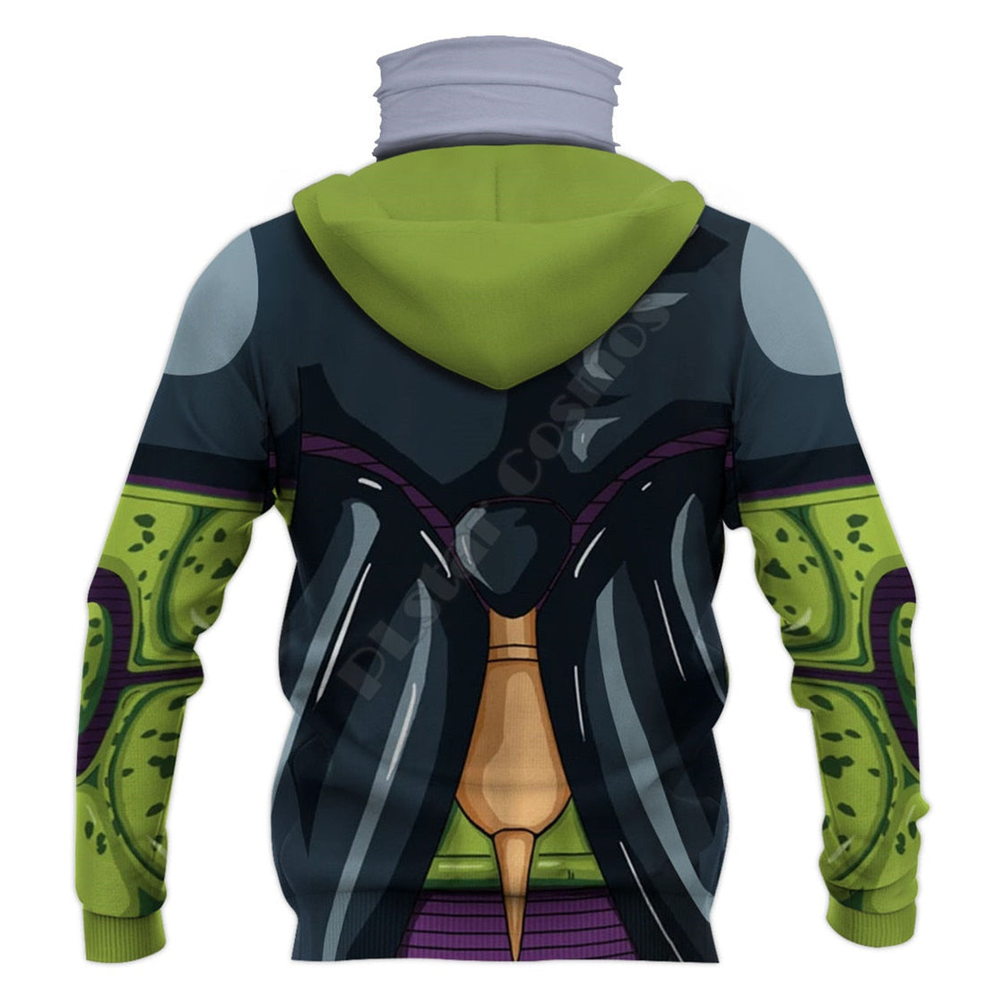 Dragon Ball Z 'Perfect Cell' Pullover Hoodie with Pull-Up Neck