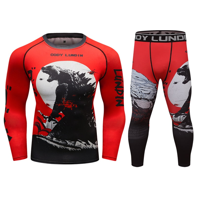 'Godzilla | King of the Monsters' Men's Warrior Series Elite Compression Set
