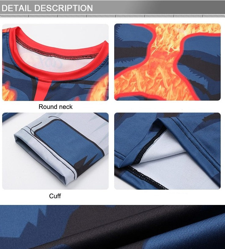 Endeavor Rash Guard My Hero Academia Rashguard Elite Long Sleeve BJJ