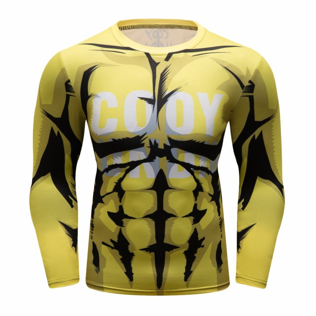 My Hero Academia BJJ Rash Guard 'Plus Ultra Yellow' Elite Long Sleeve Rashguard