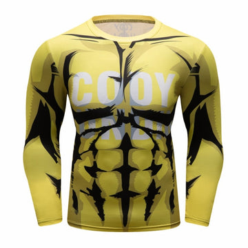 My Hero Academia BJJ Rash Guard 'Plus Ultra Yellow' Elite Long Sleeve Rashguard