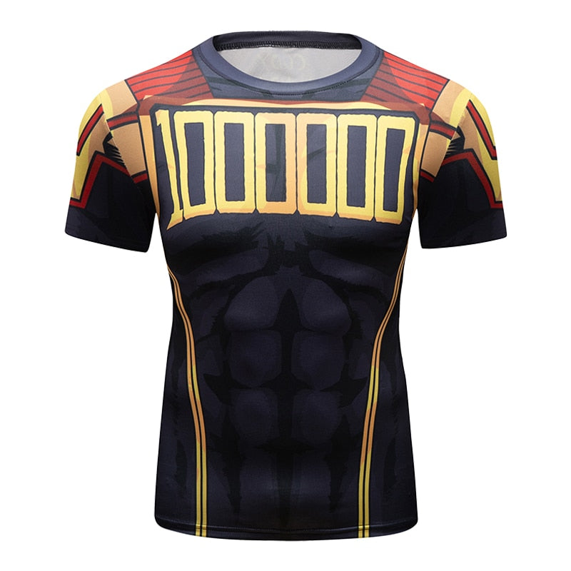 BJJ Rash Guard 'Onyx Lemillion' Elite Short Sleeve Rashguard My Hero Academia
