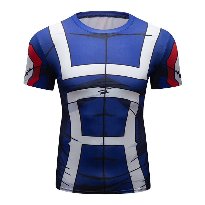 BJJ Rash Guard My Hero Academia UA Uniform Elite Short Sleeve Rashguard My Hero Academia UA Uniform