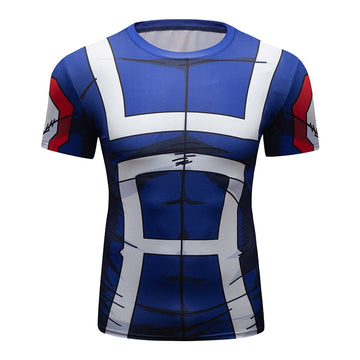 BJJ Rash Guard My Hero Academia UA Uniform Elite Short Sleeve Rashguard My Hero Academia UA Uniform