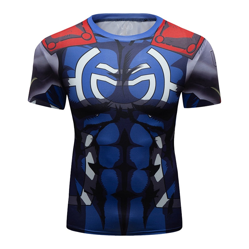 Deku Plus Ultra Elite Rash Guard BJJ My Hero Academia Short Sleeve Rashguard