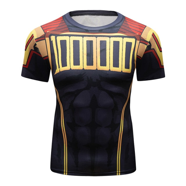 BJJ Rash Guard 'Onyx Lemillion' Elite Short Sleeve Rashguard My Hero Academia