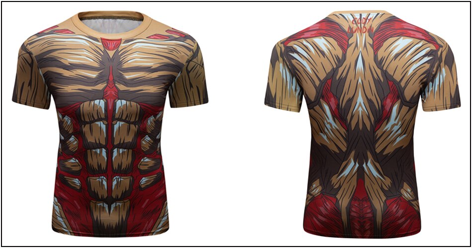 Armored Titan Attack on Titan Elite Short Sleeve Rashguard